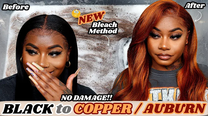 How To: BLACK TO COPPER AUBURN HAIR  NO DAMAGE | N...