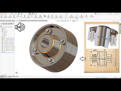 Coupling SolidWorks 2021 Tutorial! Revolved Boss/Base step by step ...