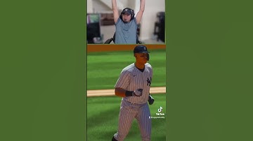 Aaron Judge hitting his first Homer of the 2023 season in MLB the Show #yankees  #MLBTheShow23 ￼