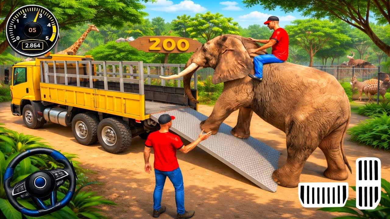 Real Zoo Transporter Truck Driving - Farm Cargo Animal Truck Transport Simulator - Android GamePlay