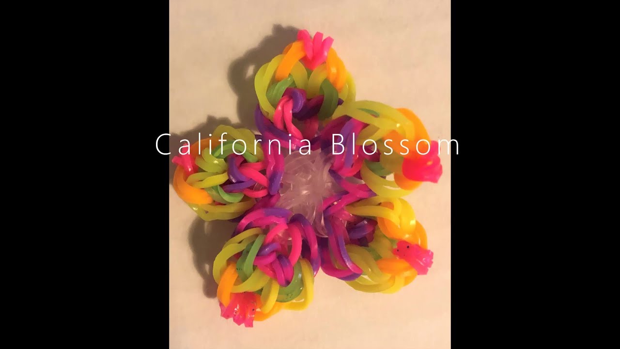 California Blossom Rainbow Loom Charm YouTube