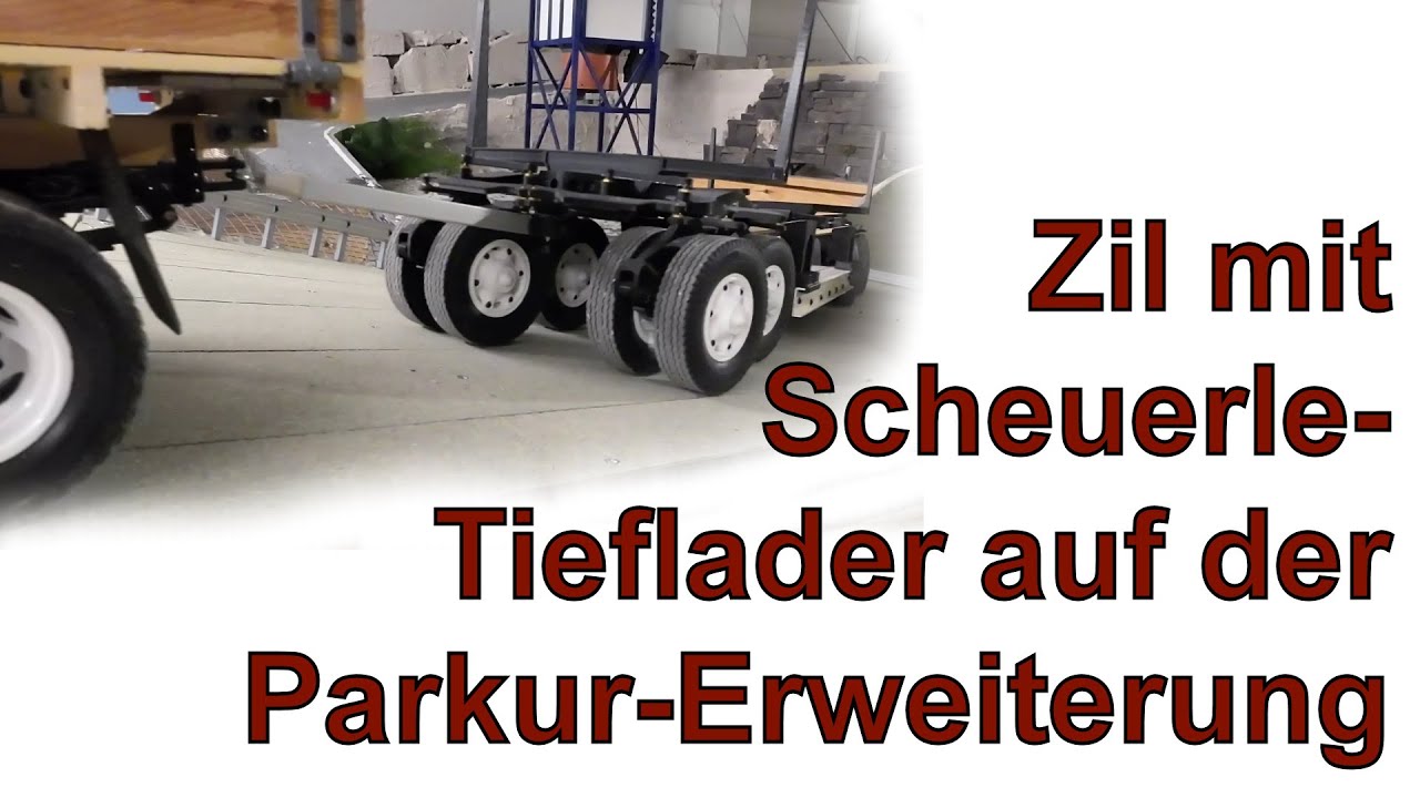 Testfahrt mit dem Zil 130 und Scheuerle Tieflader auf der Parkur Erweiterung