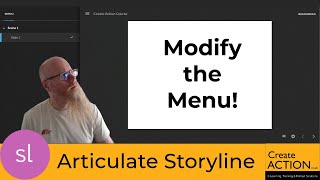 Articulate Storyline - Modify the MENU and add in a LOGO