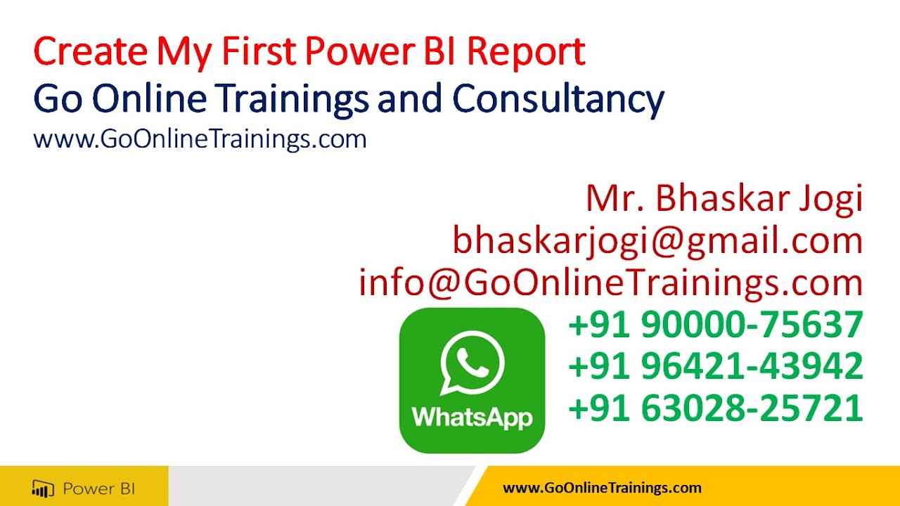 Create My First Power BI Report - YouTube