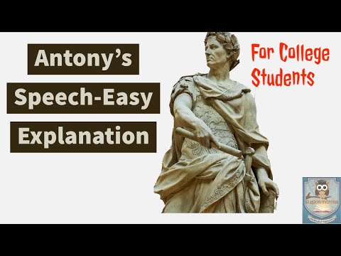 Video: Sino ang nagsabi at para kay Mark Antony Huwag mo siyang isipin dahil wala na siyang magagawa kaysa sa braso ni Caesar Kapag ang ulo ni Caesar ay off?