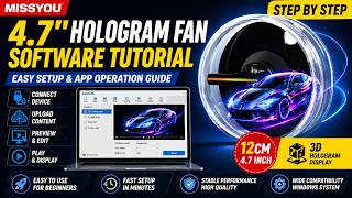 MISSYOU 4.7" Hologram Fan Software Tutorial | Easy Setup & App Operation Guide screenshot 1