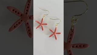 Making Starfish Earrings for Summer 🌊 #handmade #handmadeseller #polymerclay