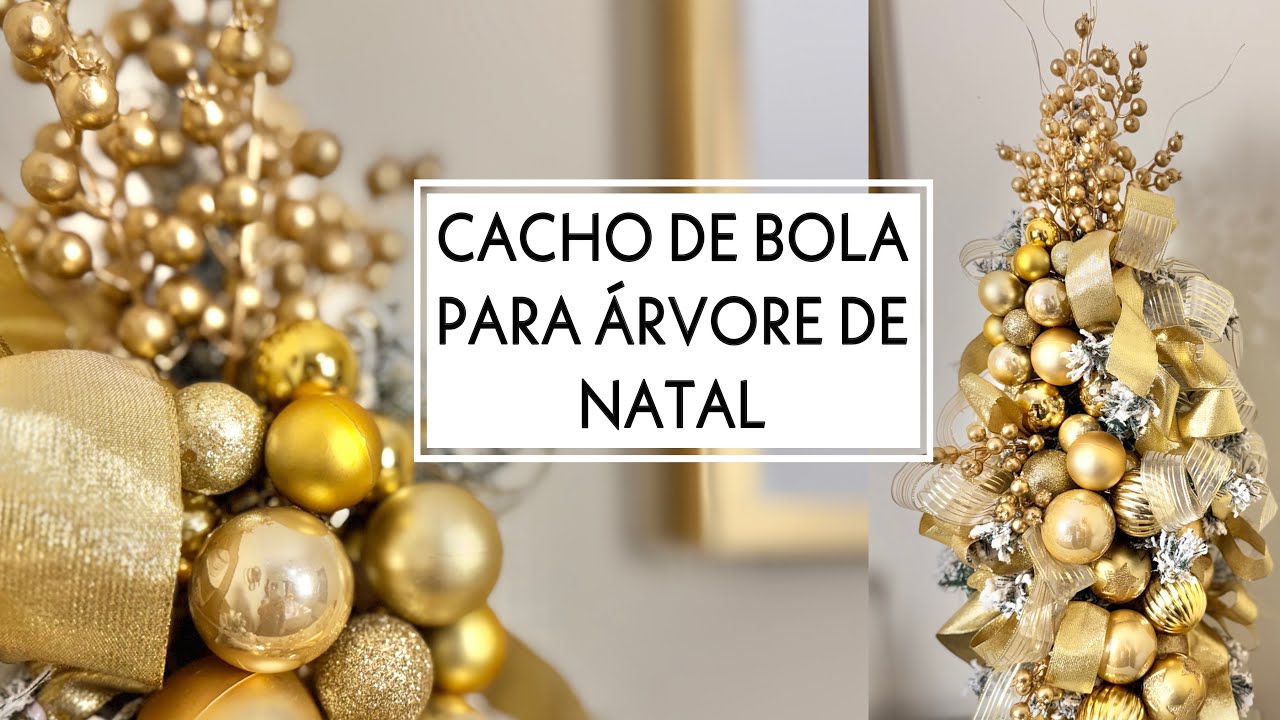 COMO DECORAR ÁRVORE DE NATAL COM CACHO DE BOLA #natal2024 #decoraçãodenatal