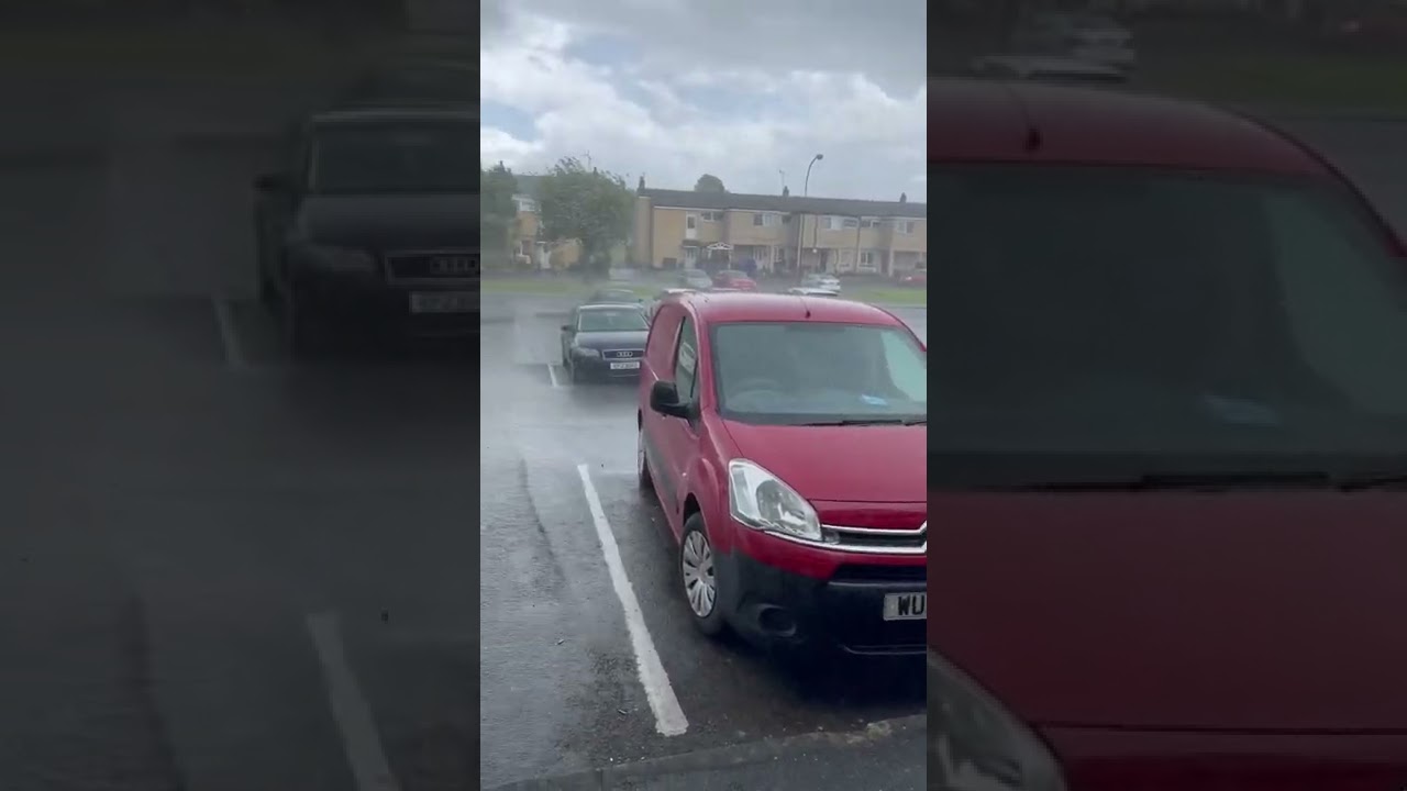 Heavy storm in Portadown (June 2022) people swimming 🏊‍♂️ 2 mins and all the streets we’re flooded.