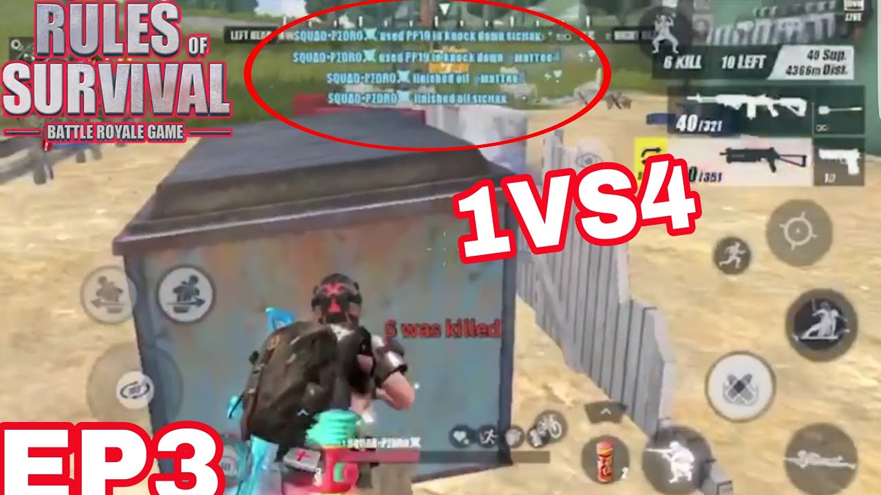 🔥 1 VS 4 SOLO VS SQUAD Kill Montage🔥 / Rules Of Survival/ 14k Gaming EP3