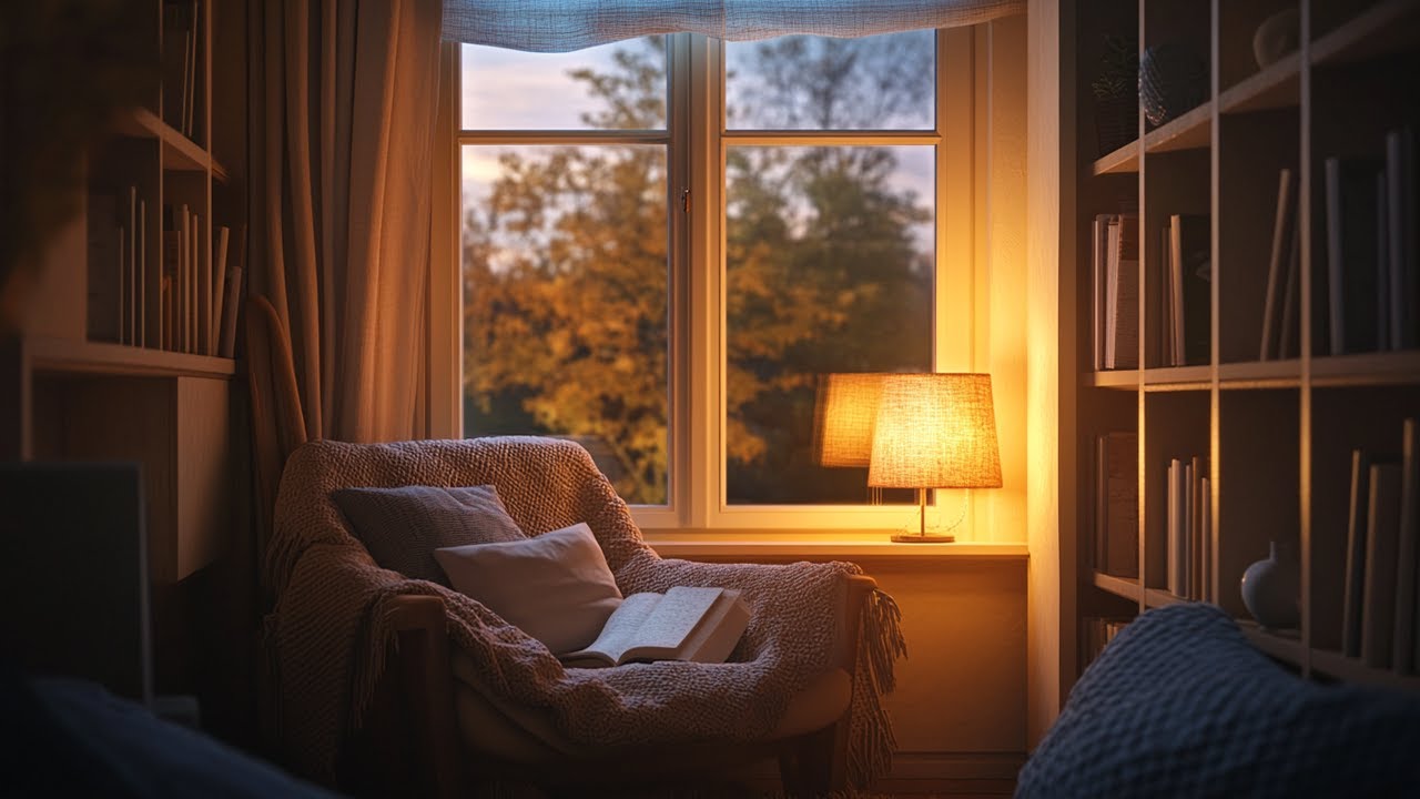 Cozy Reading Nook Ambience – 10 Hours of Brown Noise for Relaxing, Studying & Sleep