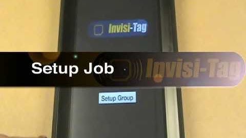 INVISI-TAG RFID SYSTEM - SET-UP JOB FUNCTION