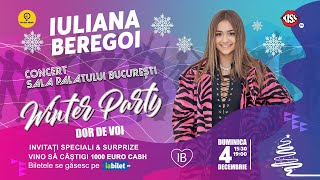 Iuliana Beregoi la Sala Palatului pe 4 decembrie 2022 - Dor De Voi Winter PARTY