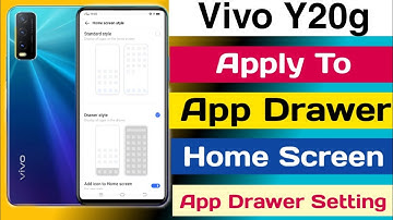 How To Change Home Screen Style On Vivo Y20g || Vivo Y20g App Drawer Setting || Tech Akhilesh