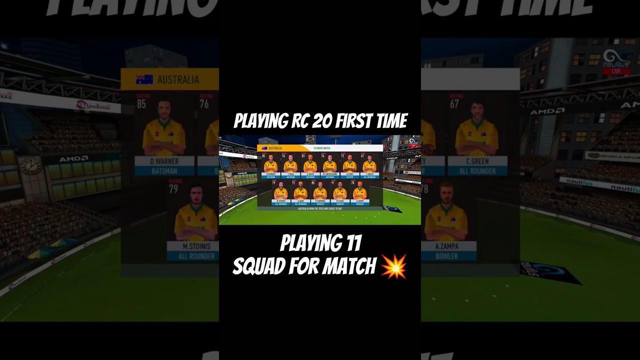 Real Cricket 20 Playing XI 😱 | My Squad Reveal | IND vs AUS 🔥