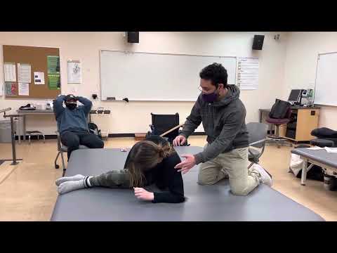 Rolling supine to prone to long sitting