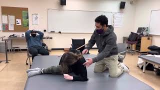 Rolling supine to prone to long sitting