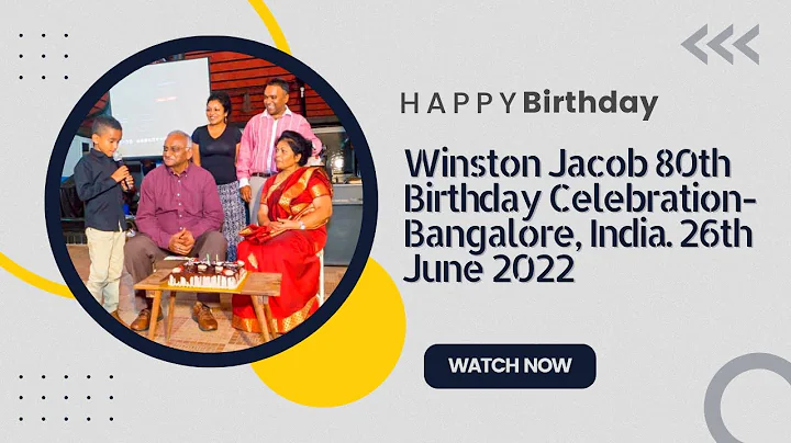 Winston Jacob 80th Birthday Celebration-Bang...  I...