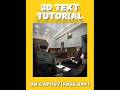 3D TEXT EFFECT ON WALL TUTORIAL | CAPCUT