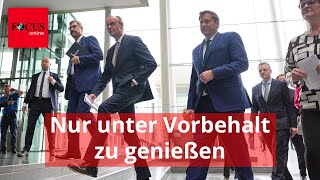 118 Ankündigungen Im Koalitionsvertrag Sind Nur Unter Vorbehalt Zu Genießen