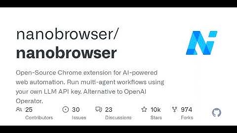 GitHub - nanobrowser/nanobrowser: Open-Source Chrome extension for AI-powered web automation. Run...
