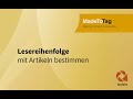 axaio MadeToTag – Lesereihenfolge mit Artikeln bestimmen