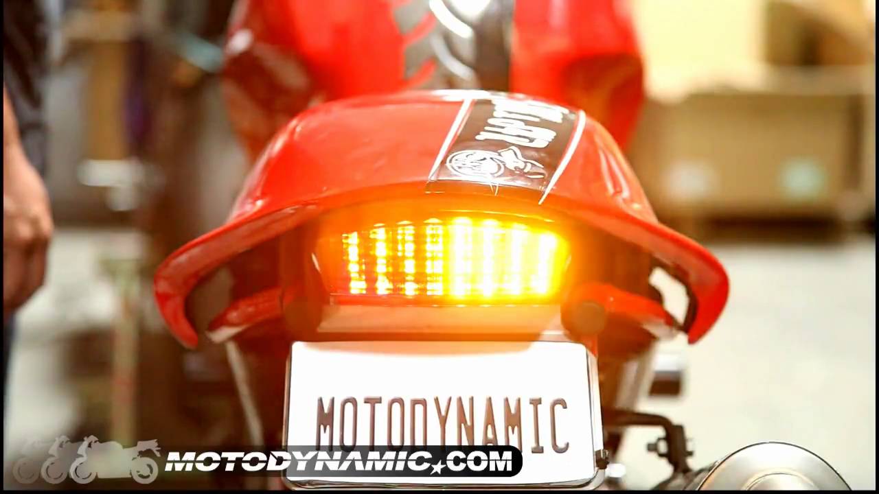 94-08 Ducati Monster Sequential LED Tail Lights with Smoked Lens - YouTube