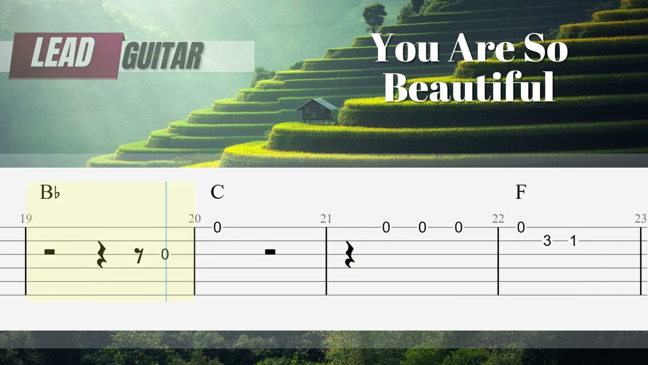 Lesson Lead Guitar - You Are So Beautiful - Joe Cocker