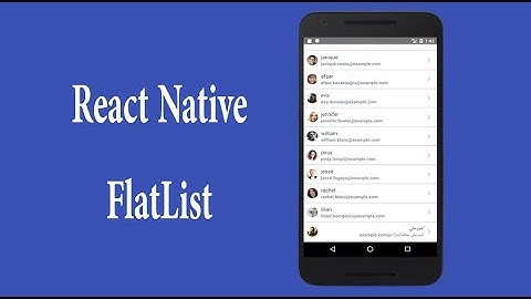 react native flatlist with example | react native tutorial