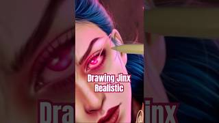 Drawing JINX in REALISTIC style 🎨🤩 #arcane #jinx #realisticdrawing