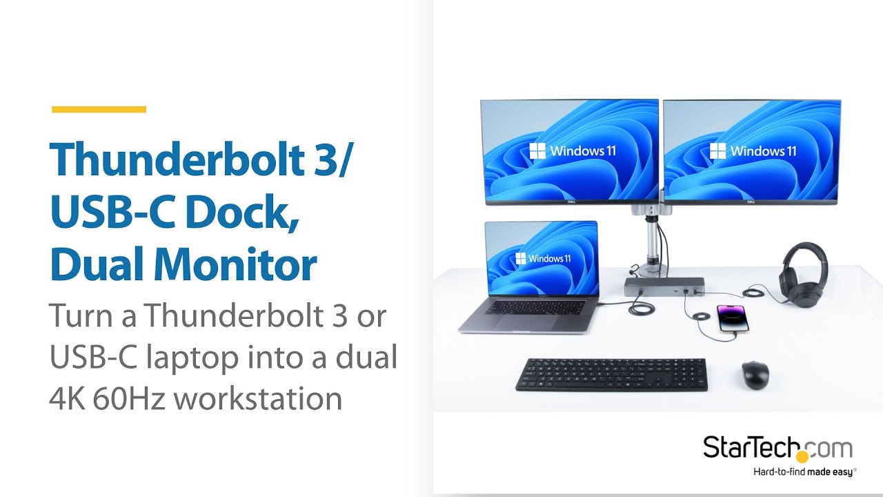 Dual DP 4K 60Hz or Dual HDMI 2.0 Monitors | macOS & Windows®| 5x