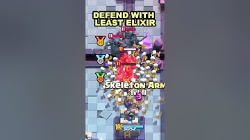 DEFEND THIS PUSH WITH LEAST ELIXIR😊😊
