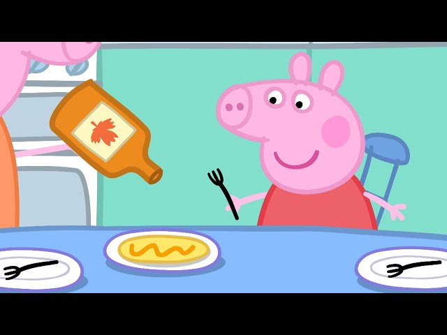 Peppa Pig Learns How To Make Pancakes! 🐷🥞 | @PeppaPigOfficial class=