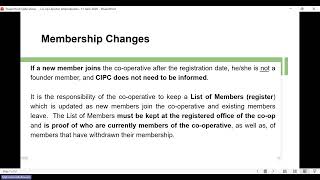 Automation of Co operative Director Amendment