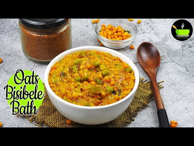 Oats Bisibelebath Recipe | Instant Breakfast Recipe | Quick Dinner Recipe | Bisi Bele Bath Recipe | She Cooks