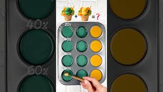 The Warm Harmony of Olive Greens and Mustard Gold ⭐ #colormixing #asmr #colors #coloring #colormix