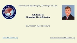 Arbitration: How Do You Choose The Arbitrator