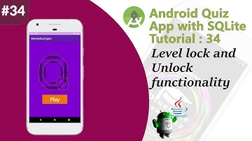 Multiple Choice Quiz App with SQLite Integration Part 34 - Level Lock and Unlock Functionality