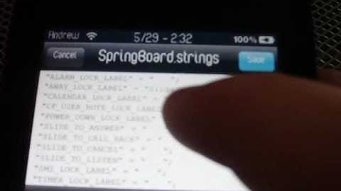 How to set a custom "slide to unlock" text on your jailbroken ipod touch or iphone.