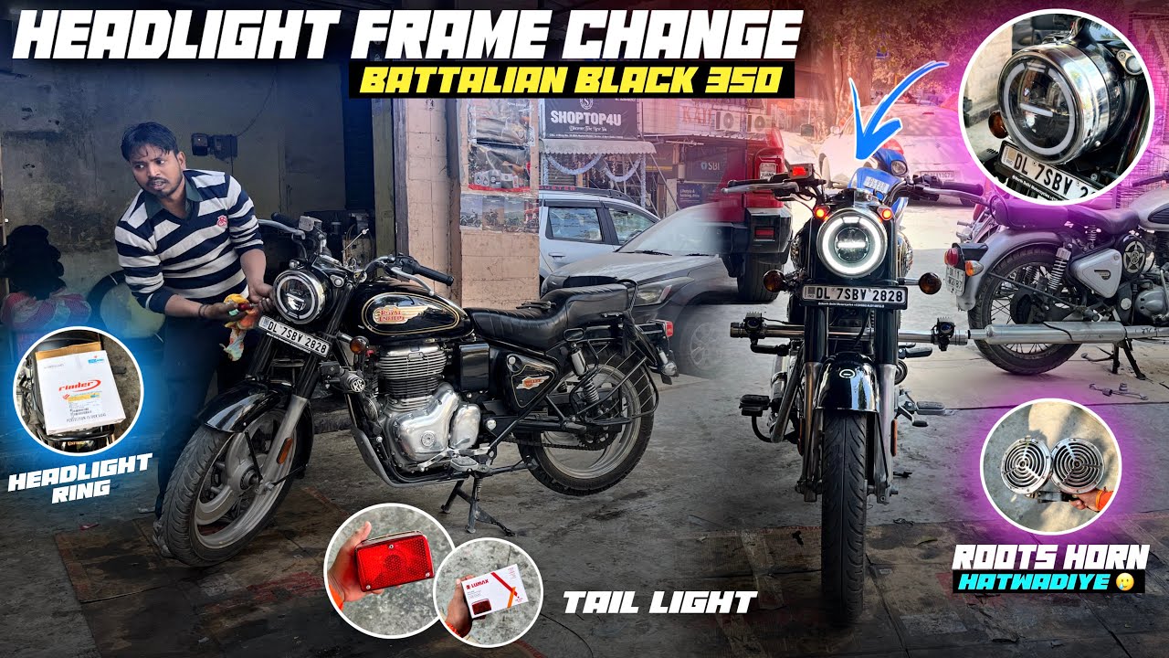 J Series Bullet m Lagwadi Old Style Headlight 🔥 | Apni Bs4 m Se Roots khulwane pde 😥 | @b4bullet 