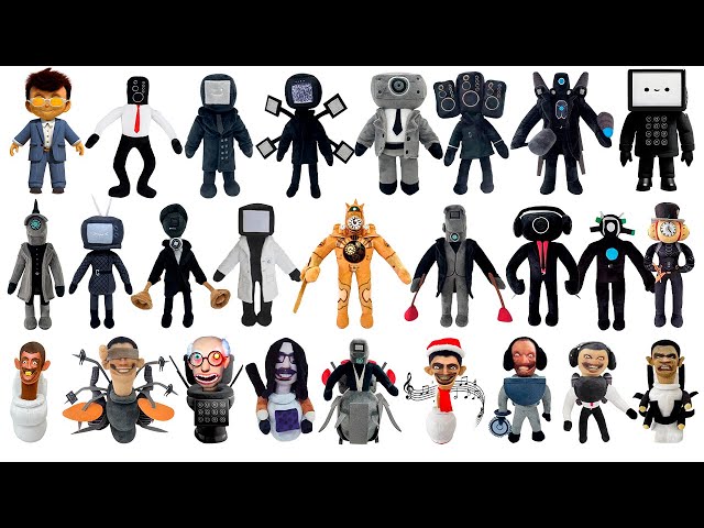 Skibidi Toilet Plush Toys ALL Characters in Real Life (Full Compilation) class=