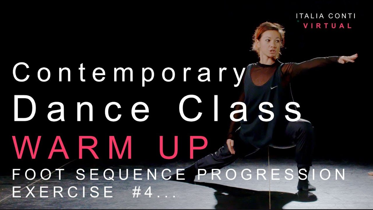 CONTEMPORARY DANCE CLASS FOOT SEQUENCE PROGRESSION WARM UP EXERCISE 4 ICV YouTube