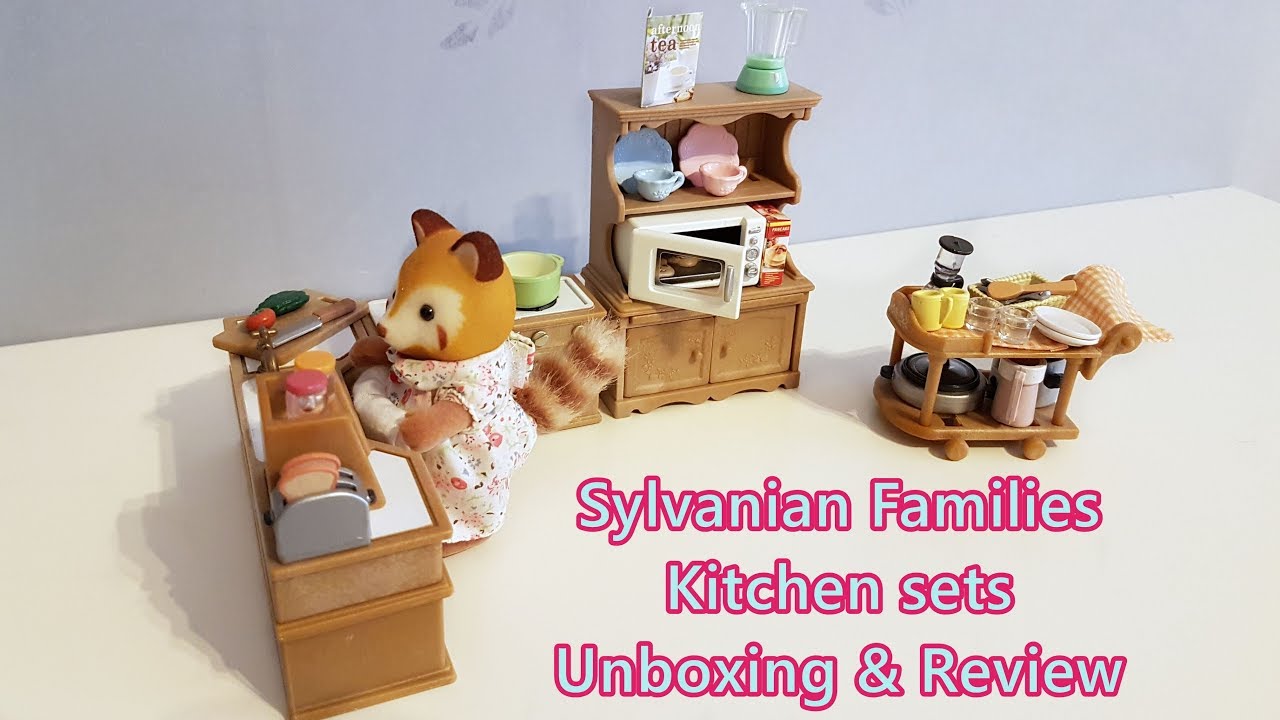 sylvanian families kitchen play set