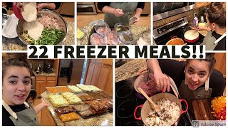 I made 22 Freezer Meals in 4.5 Hours!! YOU CAN DO THIS TOO!