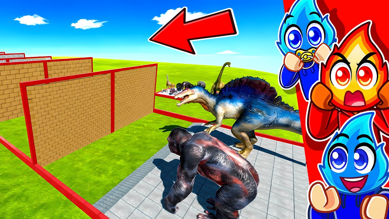 DINOSAUR vs ANIMAL the RACE in ARBS! (Reaction)