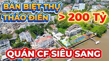 BÁN TÒA BIỆT THỰ QUÁN CF SIÊU SANG, ĐẸP NHẤT QUẬN 2. DT 17mX37m  2 MẶT TIỀN ĐƯỜNG NGUYỄN VĂN HƯỞNG