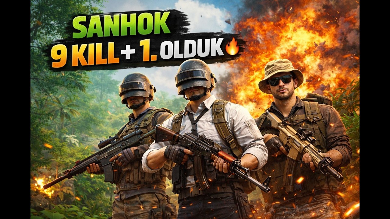 Sanhok 9 Kill 🔥 Squad 3 Kişiyle 1. Olduk
