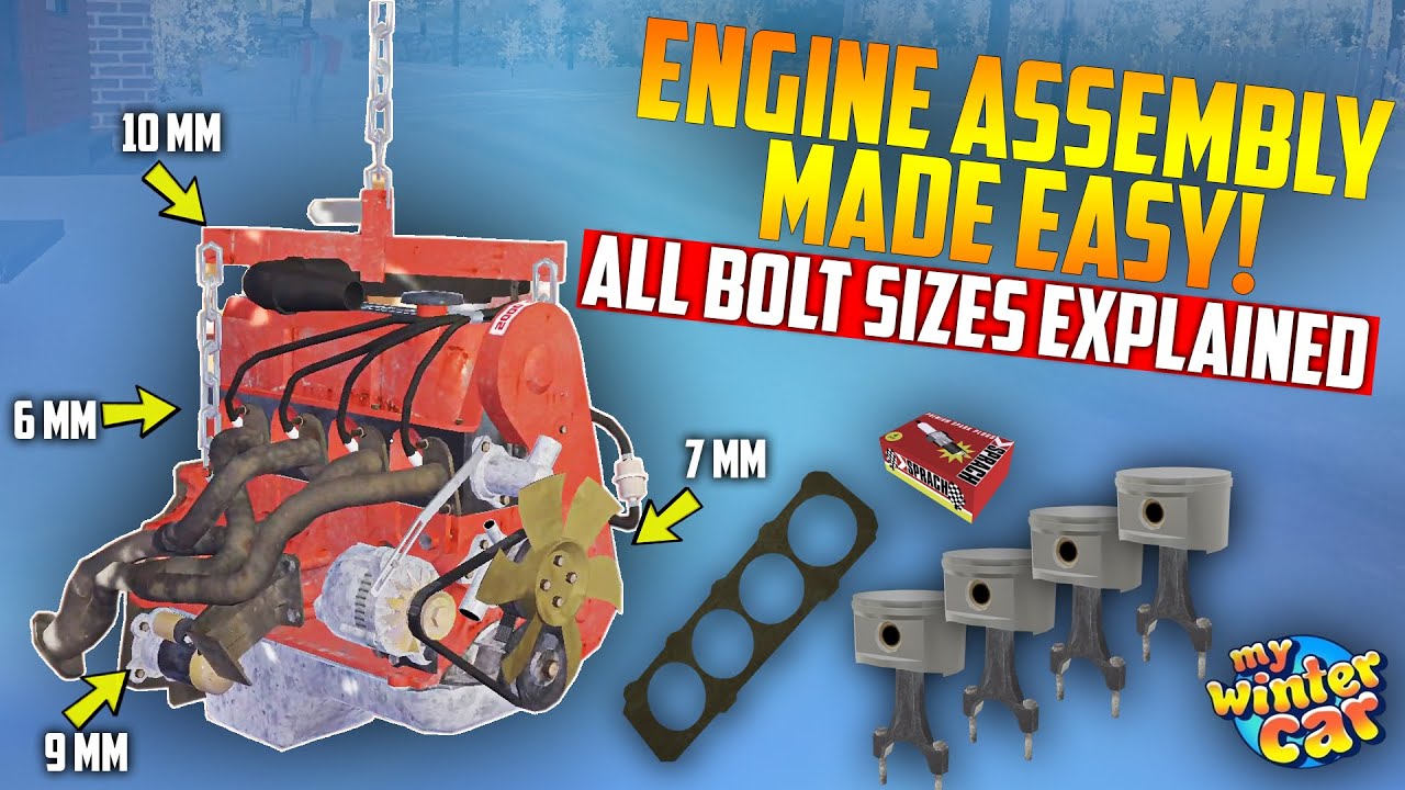 How to Assemble the Engine with Bolt Size in My Winter Car DAY 8 2026 | Ogygia Vlogs🇺🇸