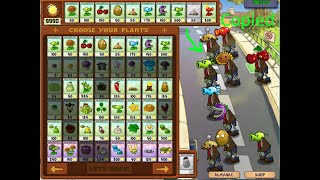 Plants vs  Zombies DLC Mod: Zombotany 3 but I copied the zombotanies with plants
