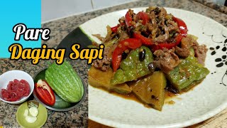 Masak Pare Dg Daging Sapi ⁉️ Menu Harian Di Hongkong !!! #masakanhongkong